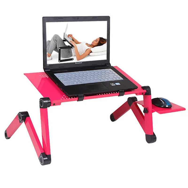 Kopen Draagbare Mobiele Laptop Staande Bureau Computer Bureau Voor Bed Sofa Laptop Klaptafel Notebook Bureau Vented Stand Met Muismat