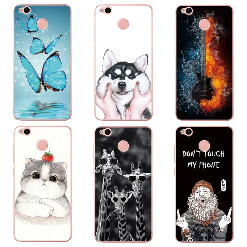 

Case For Xiaomi Redmi 4X Cute Printing Design For Xiaomi Redmi 4X Case Transparent Soft Silicon TPU Back Cover Phone Fundas capa