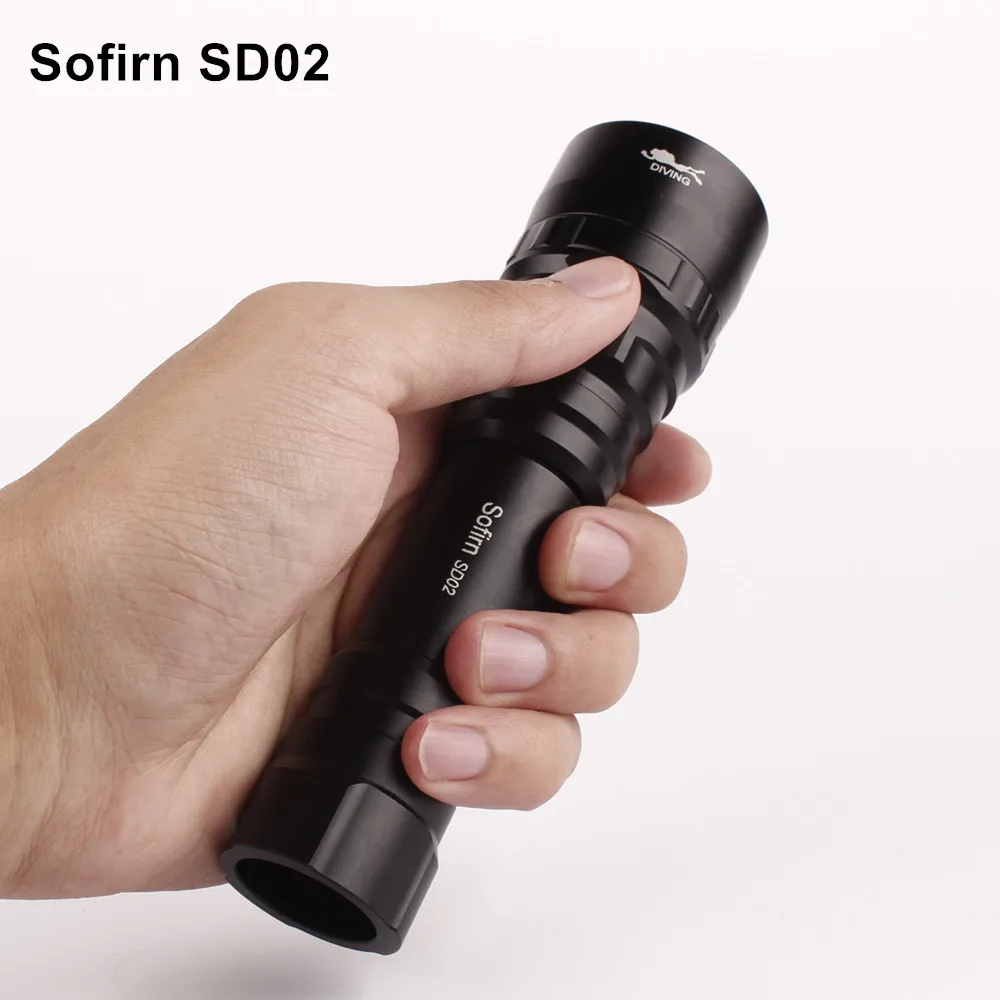 Sofirn SD02A набор Мощный светодиодный фонарь для дайвинга 18650 светильник Cree XP L V6 3