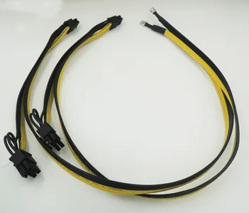 

Dual 2*PCI-E 6PIN Power Cable 18AWG Cord Series Circuit for DELL2950 1950 2850 PE,50pcs/lot