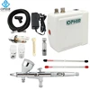 OPHIR 12V Mini Airbrush Compressor Set for Nail Art /Cake 3 Tips Dual Action Airbrush Kit with Compressor_AC003B+AC070+AC011 ► Photo 3/6