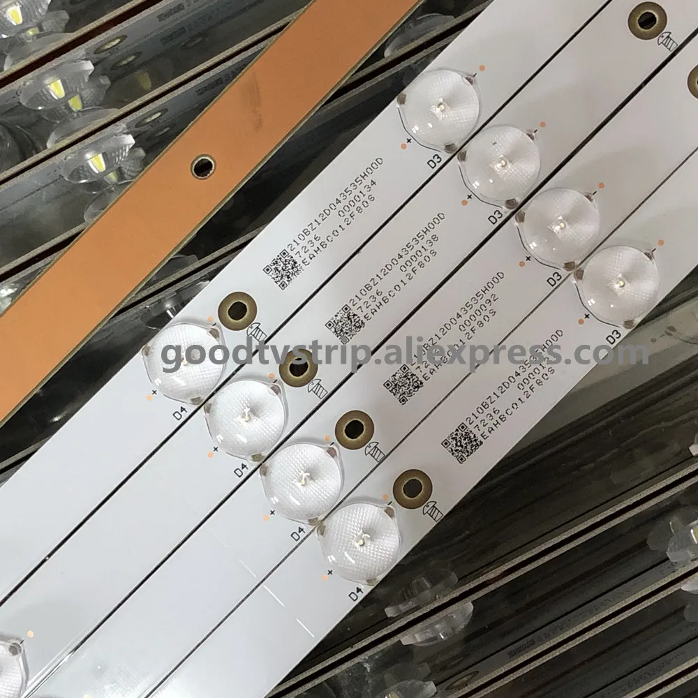 LED Backlight 12 Lamp For Phi lips 43&quotTV LB43014 V0_00 TPT430U3 EQLSJA.G 43PUS6501 43PUS6101 43PUS6201 43PUS7202 43PUH6101 | Лампы и