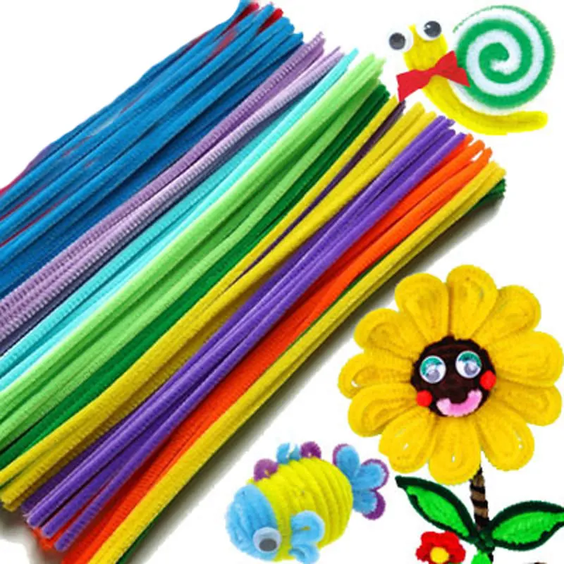 200pcs/Set Chenille Stems Colorful Sticks Kids Toy Kindergarten DIY Handcraft Material Creative Kids Educational Toys Wholesale