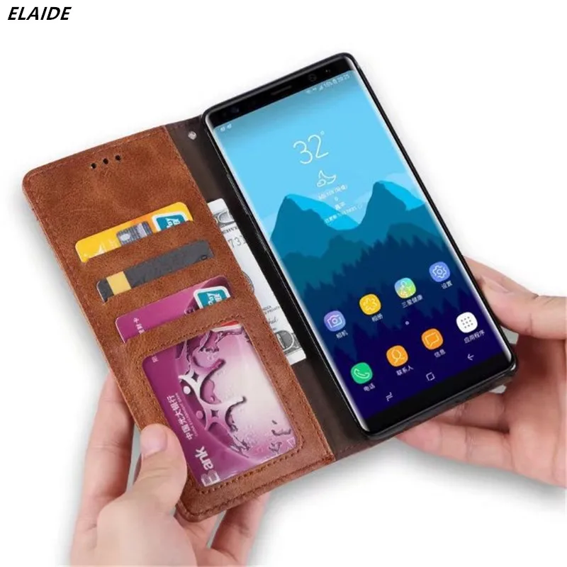

ELAIDE for Samsung Galaxy Note 8 Case PU Leather Flip Wallet Protective Phone Shell for Samsung Note8 Cover Note 8 SM-N950F Case