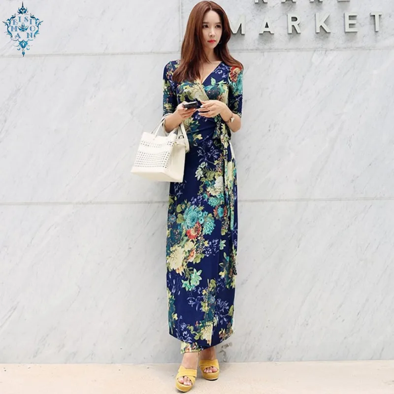 

Ameision Sexy Evening Party Dress Women Elegant V neck Slit Formal Special Occasion Dresses Fashion 2019 slim holiday Gowns