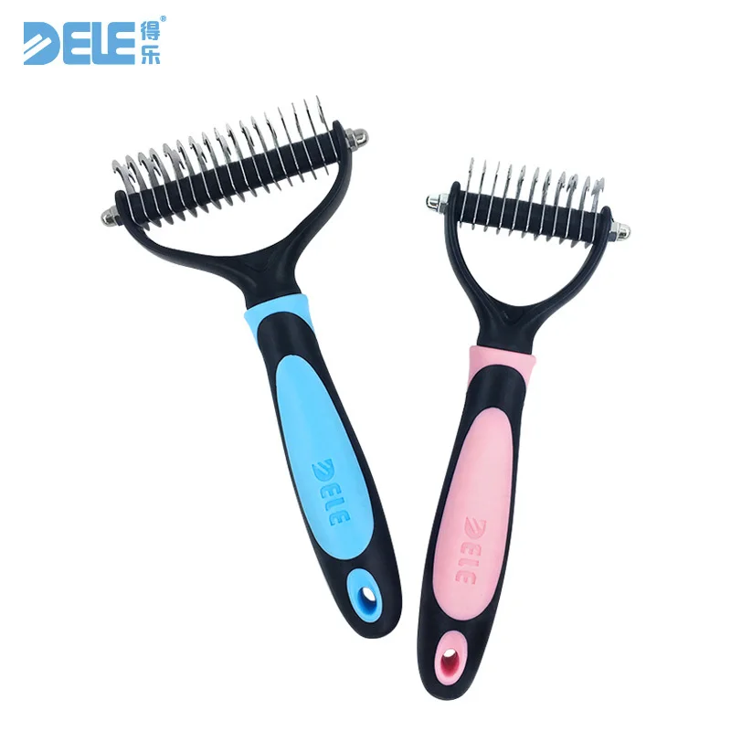 

2017 New Dog Pet Cat Fur Pet Dematting Combs Grooming Deshedding Trimmer Tool Comb Brush