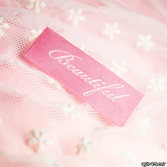 

DH001 custom logo brand name woven clothing labels tags customized clothes garment etiquetas main label tag for clothing labels