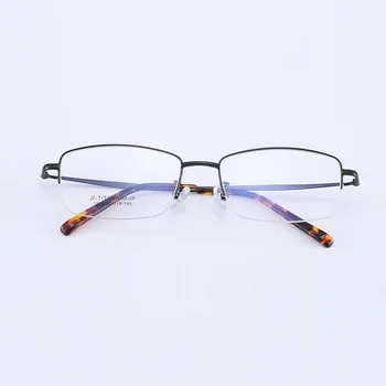 

Width-142 Busines Men's Glasses Eyewear B Titanium Ultra Light Eyeglasses Frame Half Rim Men Prescription Myopia Glasses Frame
