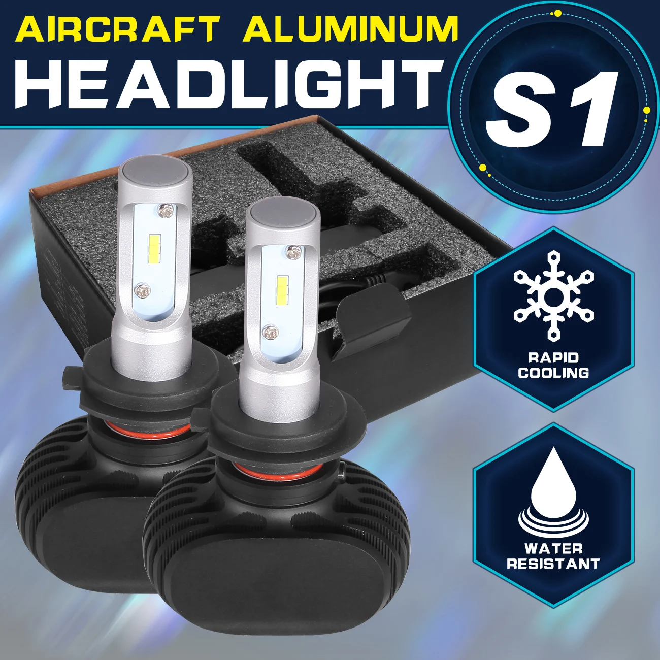 

2x Hi-Lo Beam H4/H13/ H11/H7/9006/9005 Car Headlight Bulbs CSP LED Cree Chips 8000lm 50W 6500K Auto Fog Light Conversion Kit