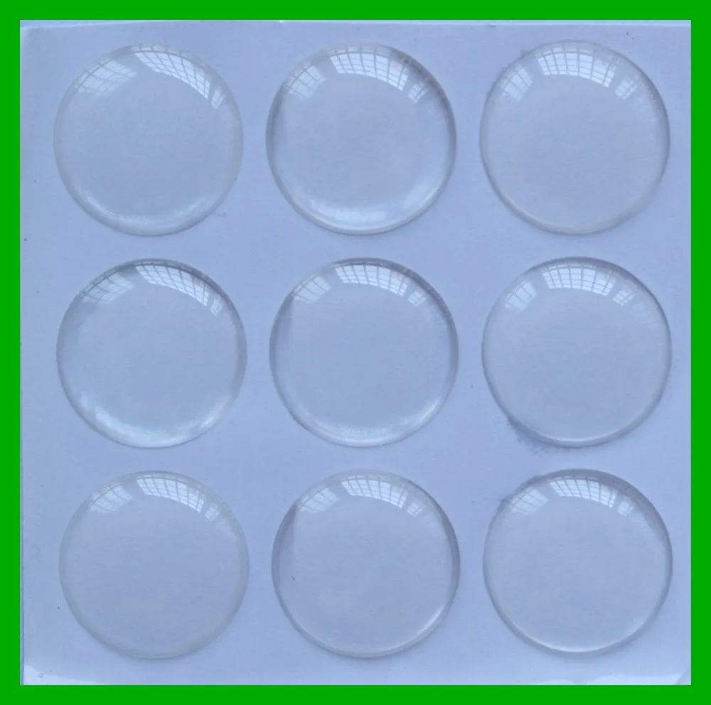 Round Clear Epoxy Stickers 1 inch - Circle Domes Dots Seals 25.4mm
