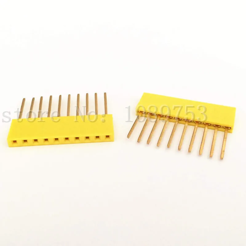 

20Pcs 10Pin Female Tall Stackable Header Connector Socket For Arduino Shield Yellow