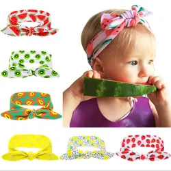 Летняя повязка на голову для Девочек Цветочная повязка на голову тюрбан головные уборы с бантом для новорожденных аксессуары для волос