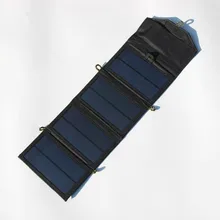BUHESHUI 7W Foldable Solar Charger For iphone/Mobile Power Bank Solar Panel Solar Panel Battery Charger Black Free Shipping