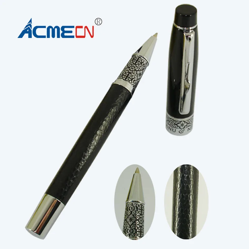 

ACMECN New Arrival Original Design Office & Business Writing Stationery Engraving Carved Liquid Ink Rollerball Pen 45g Metal Pen