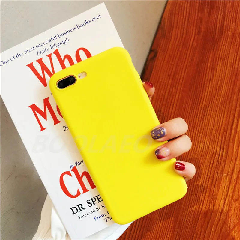 

luxury Case For iPhone X XS Candy Plain Soft TPU Cover Silicone Phone Cases on For iPhone 6 6s 7 8 Plus X XS MAX XR Coque funda