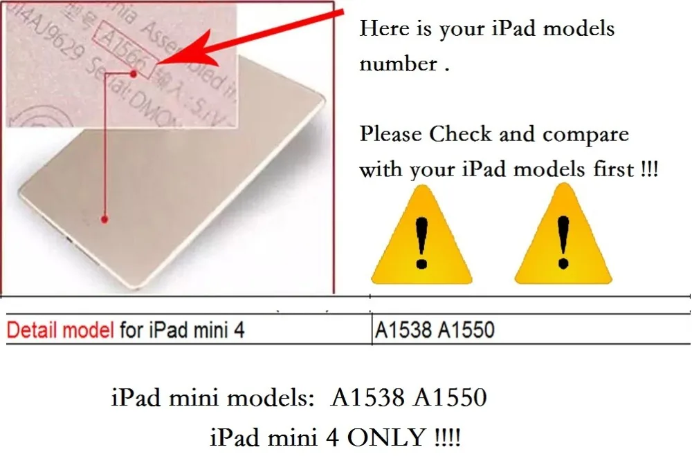 Ультратонкий чехол для iPad mini 4 чехол с магнитной подставкой A1538 A1550 Чехол для iPad mini 4 Smart Cover 7,9''