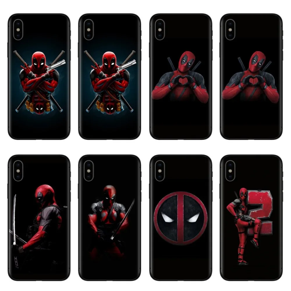 FUNNYRUI Мягкий силиконовый чехол для телефона iPhone X 10 8 Plus 7 6 S 5 5S SE Super Cool Marvel Deadpool Hero |