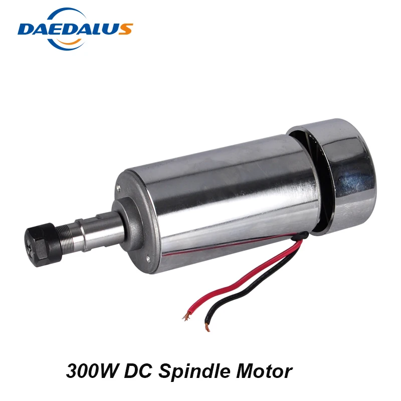 

CNC Spindle 300W DC Spindle Motor ER11 Air Cooled Routers 52mm 0.3KW Milling Machine Tools