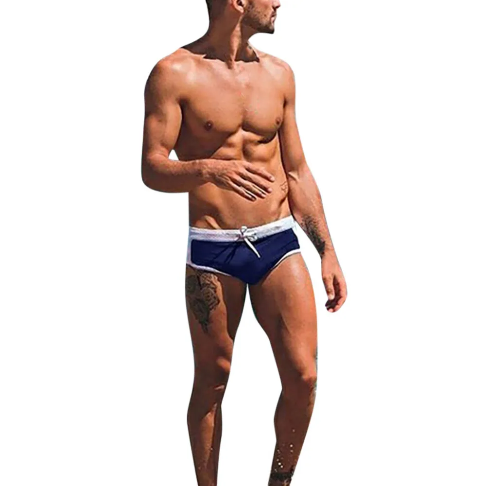 2019 men's beach sexy briefs summer seaside swimming trunks comfortable casual briefs sexy summer shorts men quick-drying 40J17 (6)