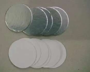 

For induction sealing 26.5mm plactic laminated aluminum foil lid liners 10000pcs