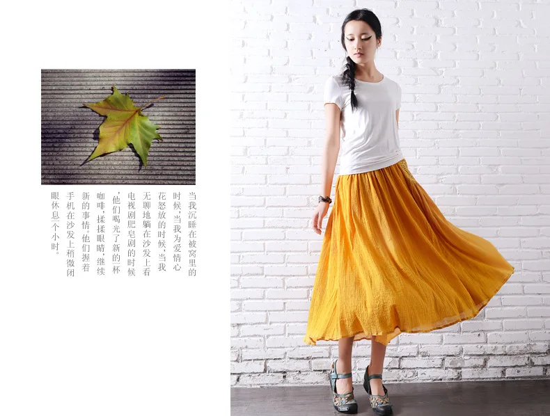 Новая летняя женская однотонная маятниковая хлопковая юбка Плотная хлопковая юбка одежда макси D360