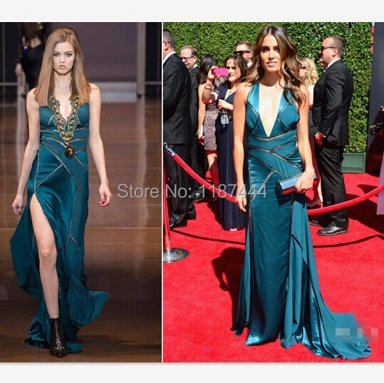 petrol blue prom dress