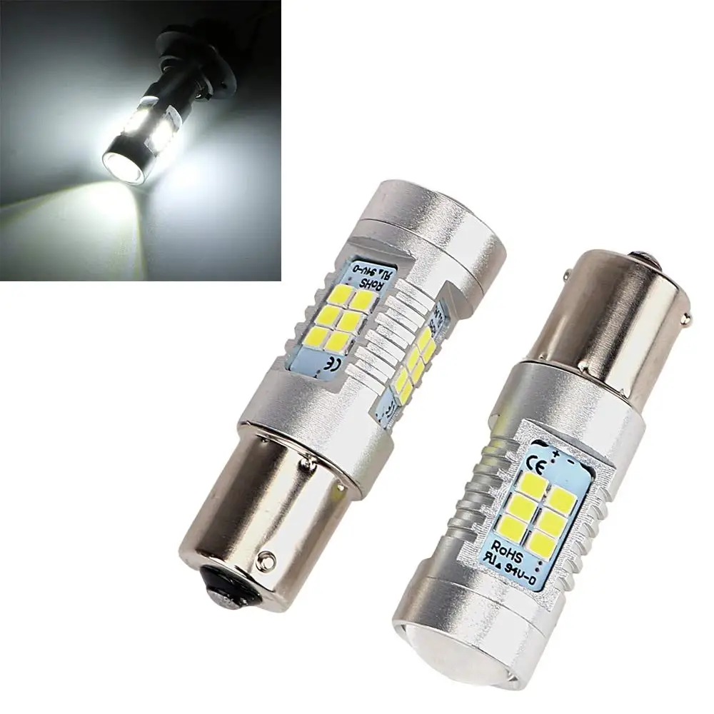 2 ампулы 1156 P21W светодиодсветодиодный лампа Canbus BA15S PY21W BAU15S 12 В 3030 21SMD T20 7440 w21w