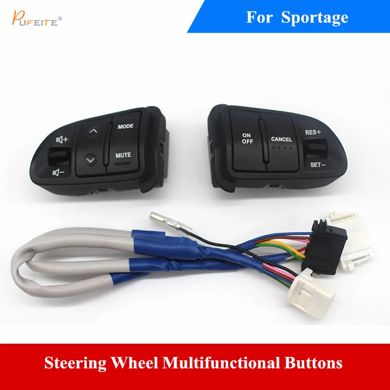 

PUFEITE steering wheel button For Kia sportage Audio Cruise Control switch volume mute phone button switch car accessorires