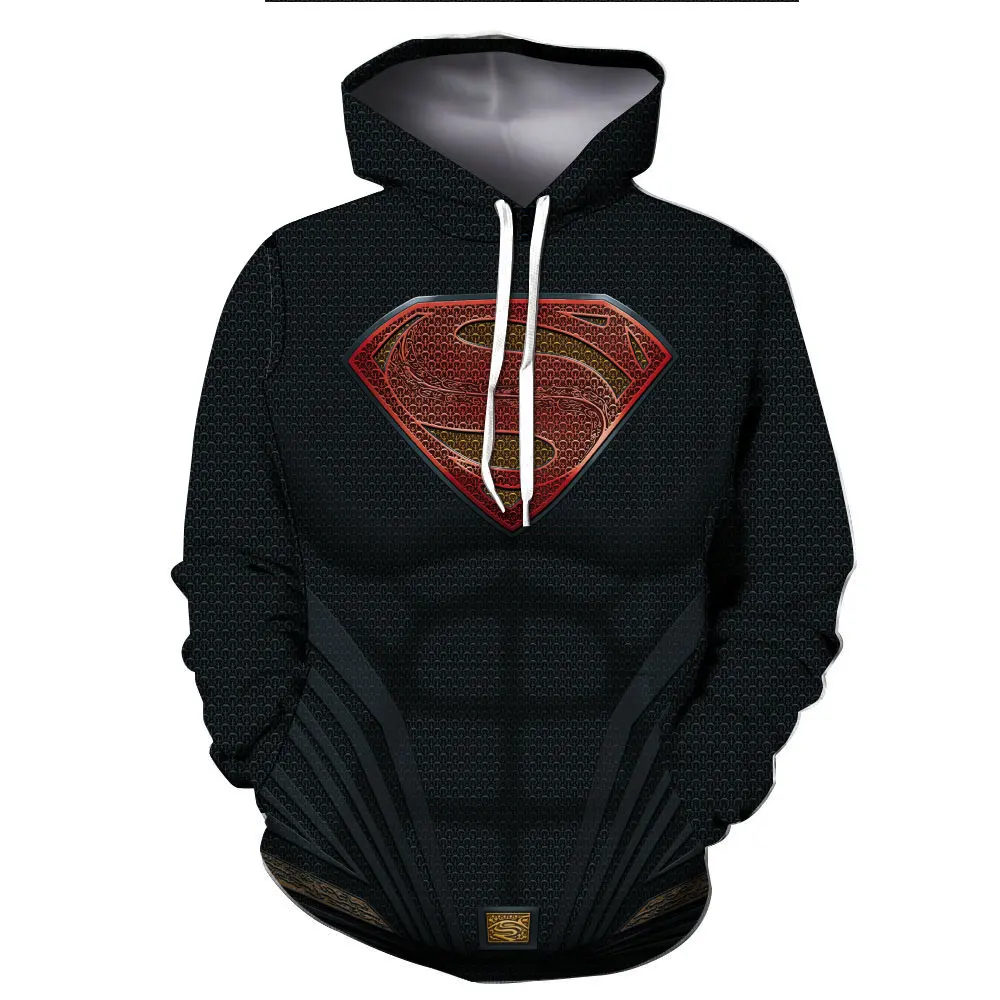 

2018 Hot Sale Men hoodies Fashion men superman 3d print Hoodies Streetwear Casual Cospaly Sweatshirt Plus Size 4XL