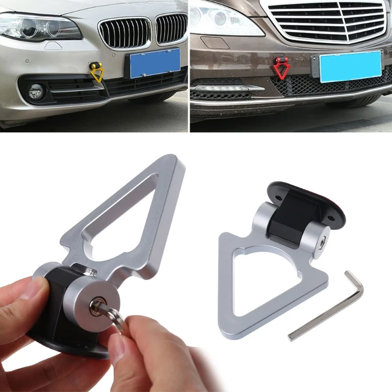 

Hot New 1 Pc Auto Car Universal Triangle Simulate Tow Hook Stick Bumper Decoration Auto SUV Truck 6 Colors High Quality
