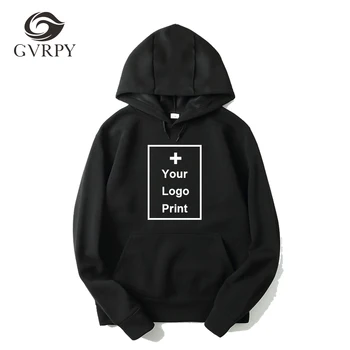 

Customized Logo Hoodies & Sweatshirts Your Logo Print Casual Loose Hoodies Women Men Spring Winter Hip-Hop Harajuku Kpop Hoodies