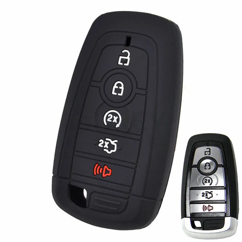 Silicone Car Key Case For Ford Ecosport Edge Explorer Fusion S-MAX Mustang F-150 F-250 F-350 Cover Keyless Remote Fob