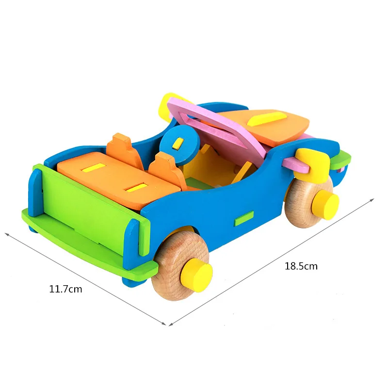Новый Деревянный 3D трехмерный Собранный автомобиль плагин в сборке гоночного