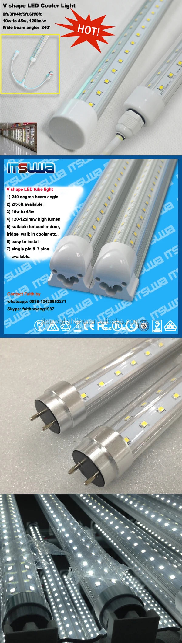 led lights for walk in cooler doors