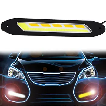 

LEEPEE 2PCS Car LED Daytime Running Lights Turn Signal Light Indicator COB Auto DRL Flexible Super Bright Fog Lights