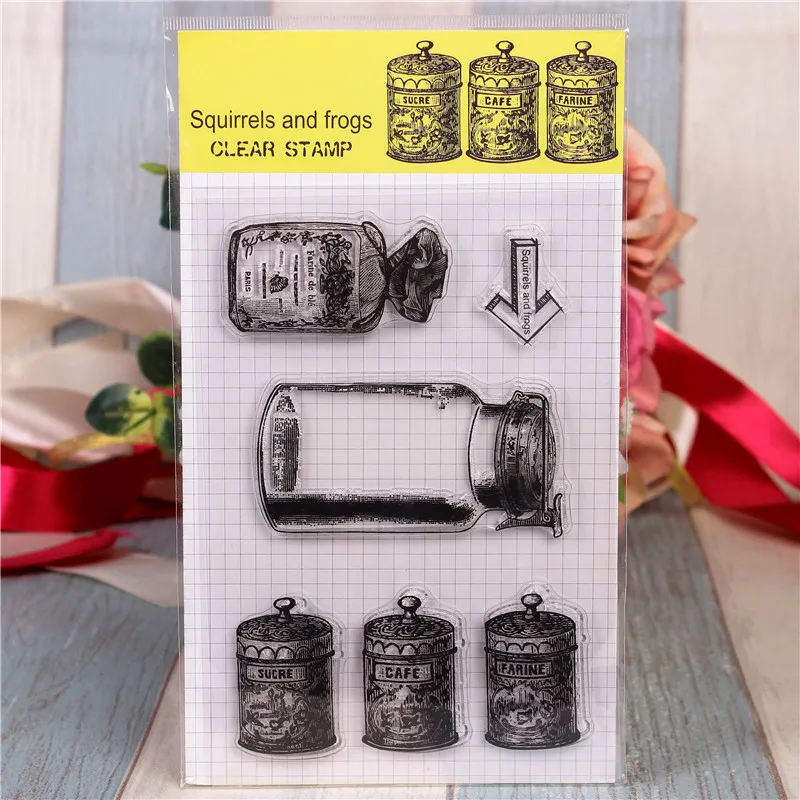 

Rubber Silicone Clear Stamps for Scrapbooking Tampons Transparents Seal Background Stamp Card Making Diy bottle case Stempel