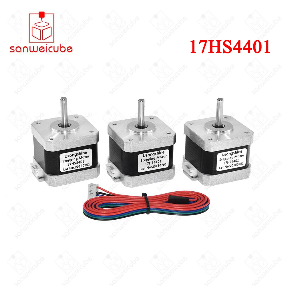 

3pcs/lot 17HS4401 CE certification lead Nema17 Stepper Motor 42 motor Nema 17 motor 42BYGH 1.5A (17HS4401) motor for CNC XYZ