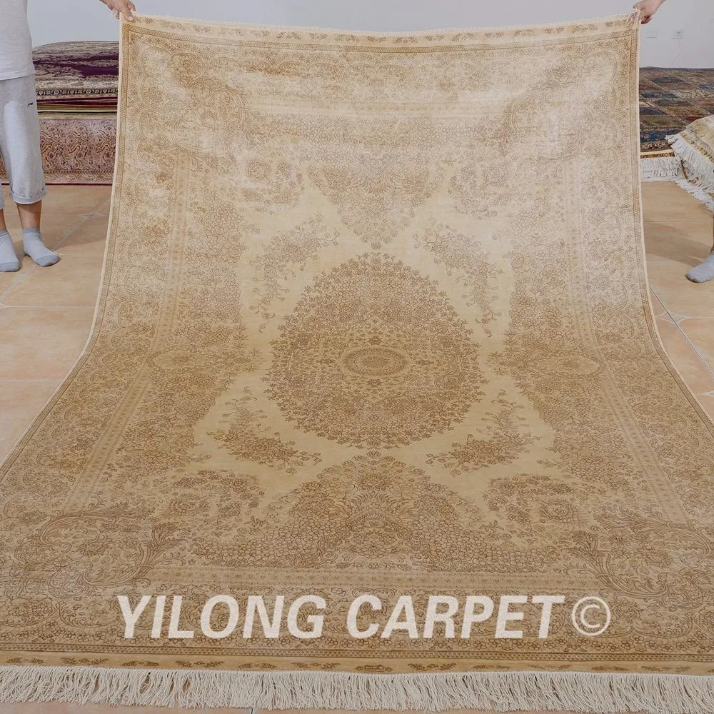 Yilong 6'x9' ручной работы Традиционный Ковер vantage бежевый ручной работы турецкие ковры(0977