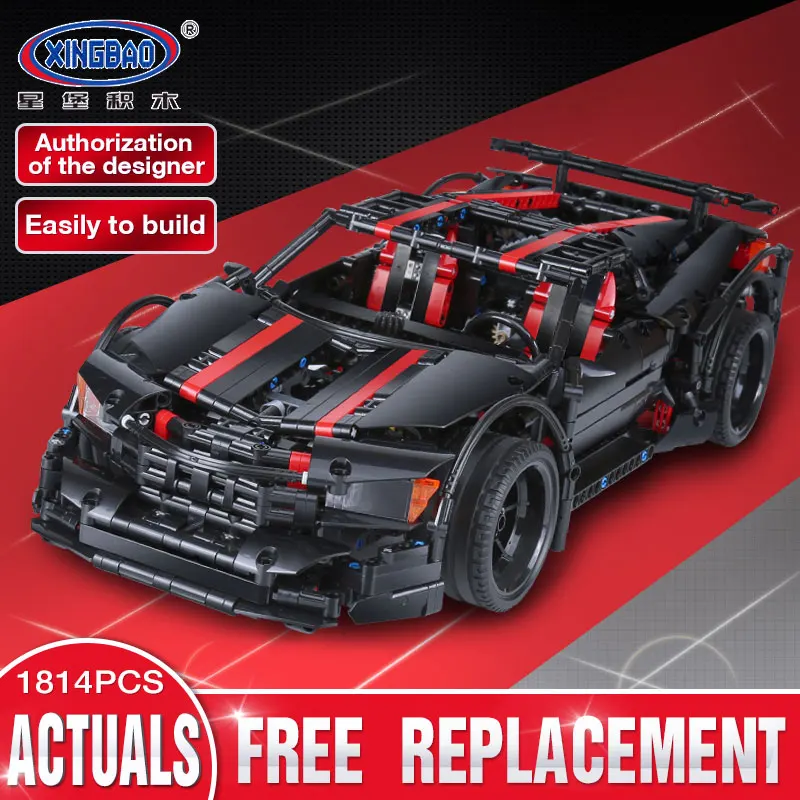 

XingBao 07003 Creative Technic Series The 2015 Assassin X19 Set compatible Legoing MOC Car Building Blocks Toy for Children