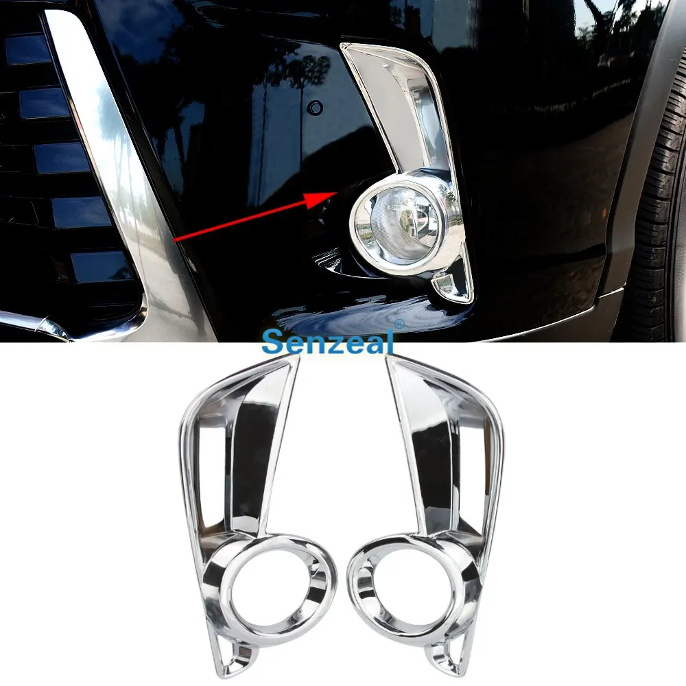 

Senzea 2PCS ABS Chrome Front Fog Lamp Fog Lights Cover Trim Replace for Toyota Highlander 2015 2016 2017 2018 2019 Light Covers