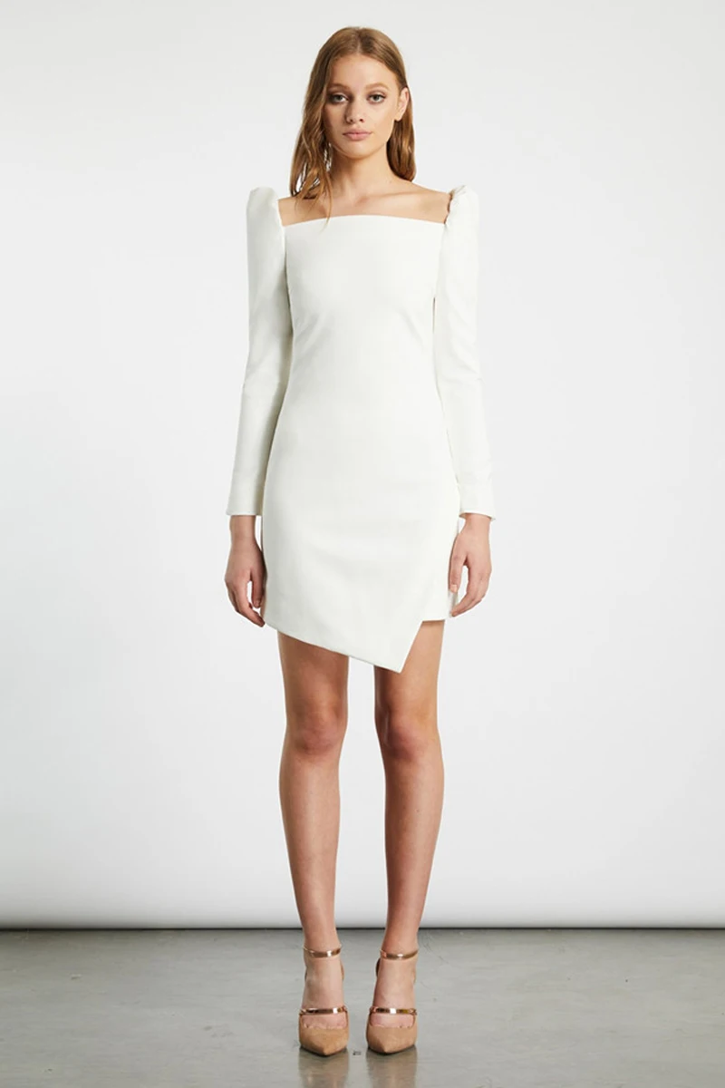 skin tight white dress