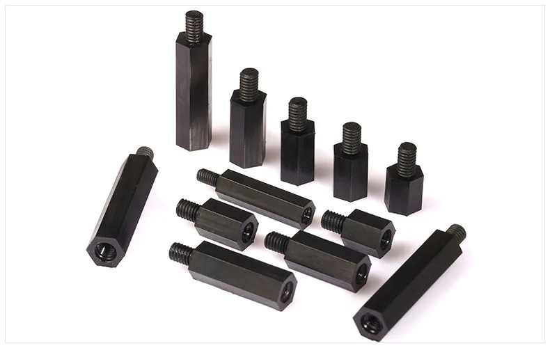 

100pcs/packs M3+6mm Thread Black/White Spacing Screw For PCB Motherboard Fixed M3 male*female Nylon Standoff Spacer Pillar