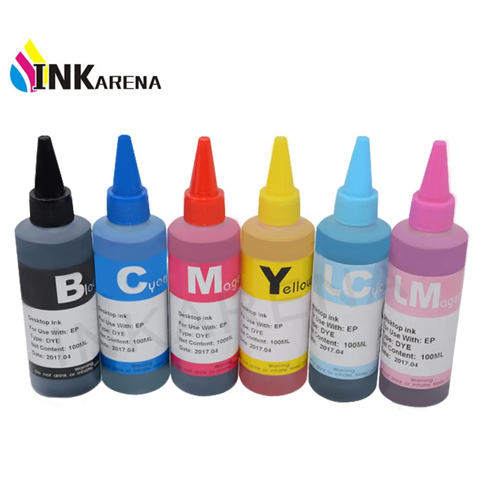 Recarga de Tinta para Epson Impressora Tinta Stylus Foto R290 R295 R390 Rx590 Rx610 Rx615 Rx690 1410 Tx650 Tx659 Corante 100ml Garrafa T50