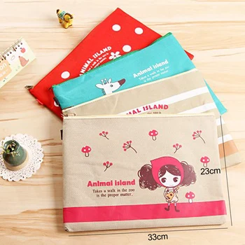

33x23 cm Cute Cartoon Document Bag A4 File folder Document Folder stationery Bags zipper Oxford cloth 8 types File holder