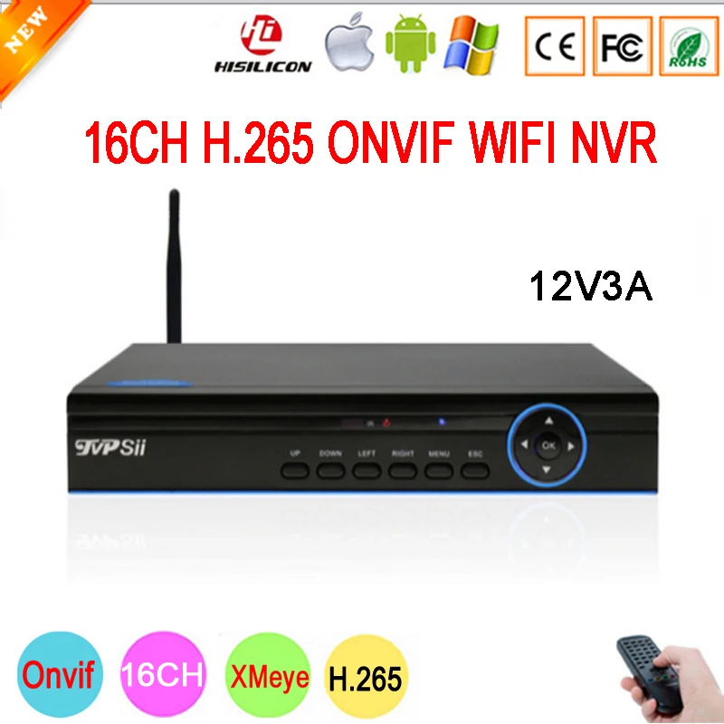 

5mp/4mp/3mp/2mp/1mp IP Camera Blue Panel Hi3536D XMeye H.265+ 5mp Audio 16CH 16 Channel Onvif IP WIFI NVR Free Shipping