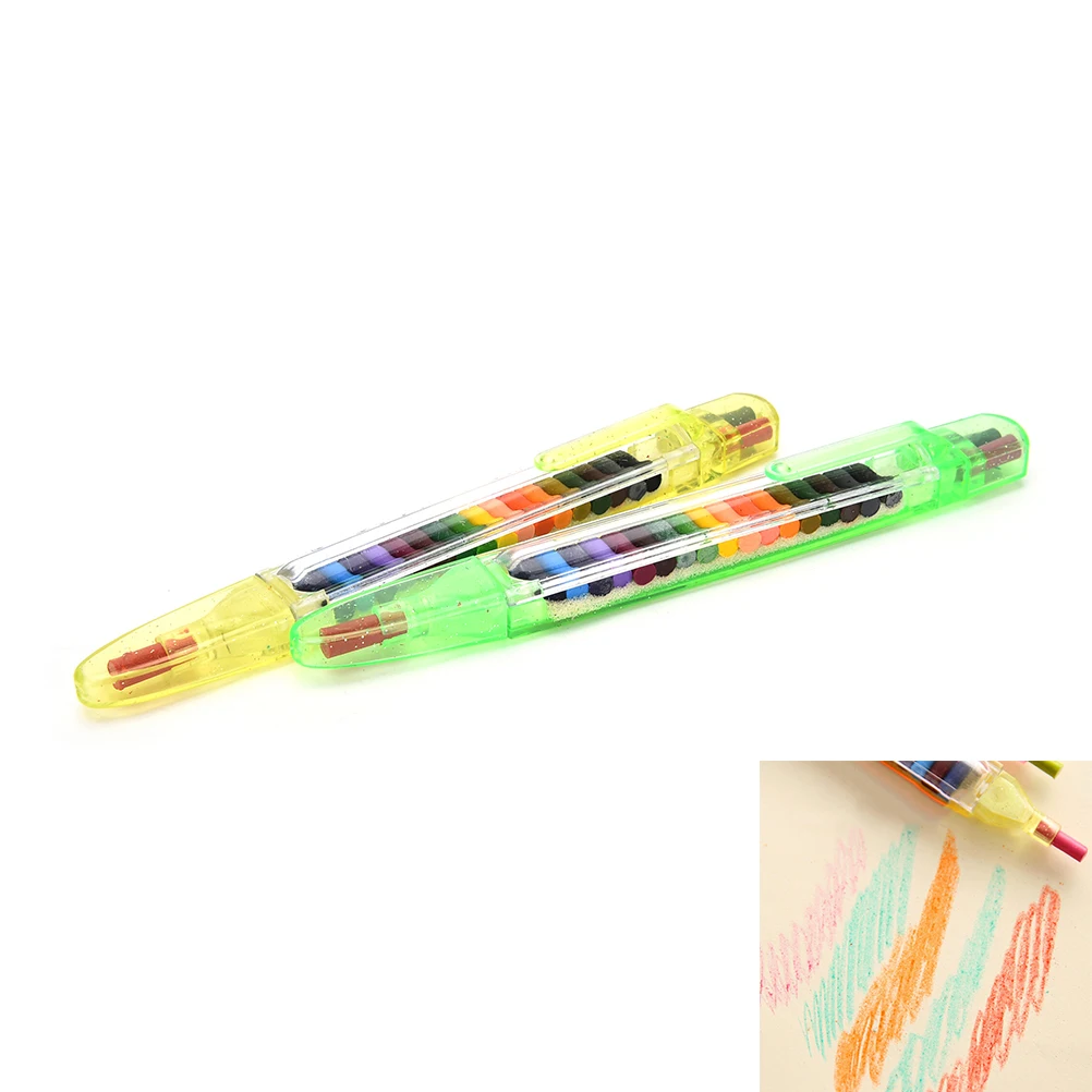 1 Набор, 20 цветов, всплывающие мелки, штабелеры, карандаши, карандаш для рисования, граффити, ручка, подарок для детей, масляные пастельные мелки, мульти ручки