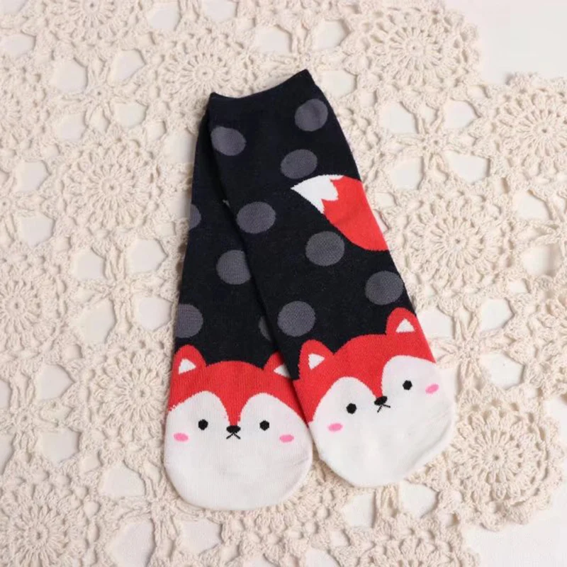 PEONFLY Cartoon Animal Puppy Pure Cotton Leisure Time funny novelty cute socks female women hosiery Winter Autumn 5PAIRS/LOT