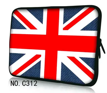 

UK Flag Computer accessories handle Bag Neoprene Laptop sleeve 7 10 12 13 14 15 17inch +Hide Handle for ipad/macbook air etc