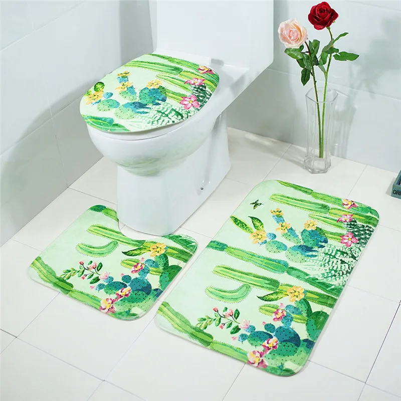 3 шт./компл. Ванная комната коврик набор фланель анти-скольжения Кухня ванны коврик ковер Ванная комната коврик для туалета моющийся коврик Banheiro - Цвет: 20