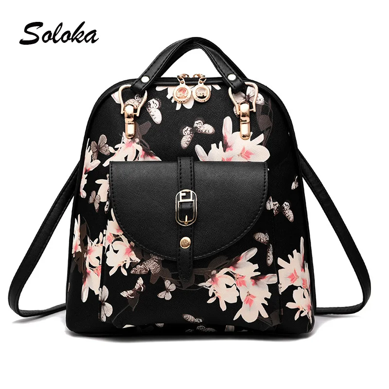 Girls Ladies Backpack High Quality PU Leather School Bags Soft handle ...